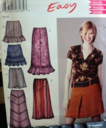 6197 EZ MINI-MAXI LO RISER SKIRTS RUFFLE OR NOT PATTERN 8-18